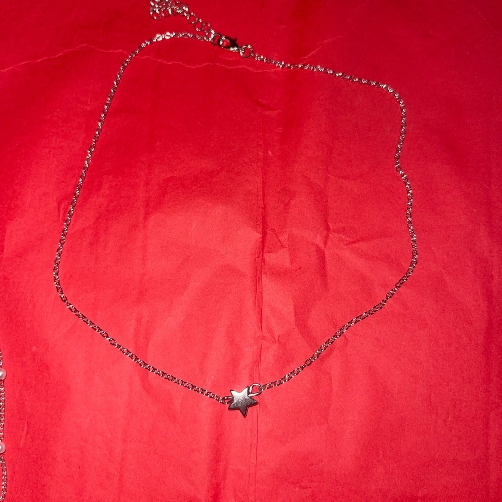 Elegant Silver Necklace Set with Butterfly and Star Charms - Picture 3 of 5